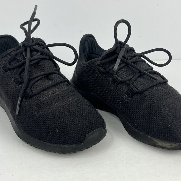 Adidas Ortholite Kids Sneakers Size 2 Black Lace Up Round Toe Flat Heel Low Top - Picture 1 of 6
